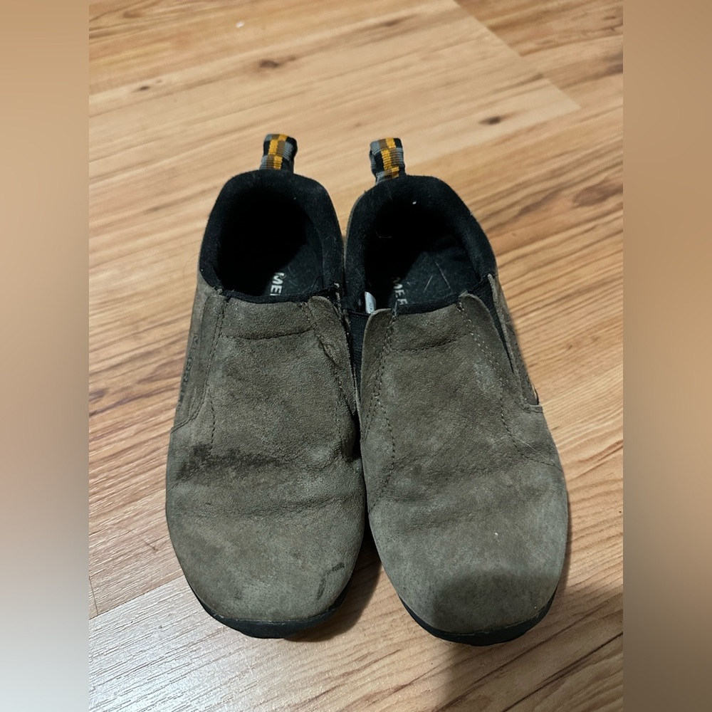 Kids leather Merrill slip on jungle moccasin kids size 13